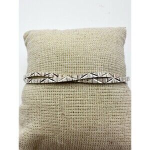 Vintage 925 Italy Sterling Silver Bracelet Diamond Cut 7”